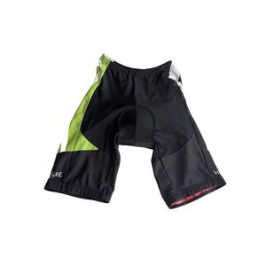 Wolfbike Mens Size Large Cycling Shorts Black Green Padded Activewear